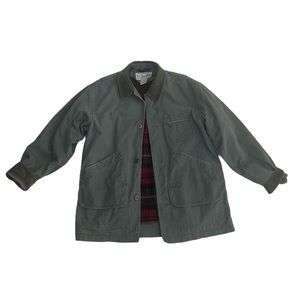 LL Bean Field Coat with wool plaid lining size M